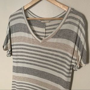 Neutral Striped Rolee Dress